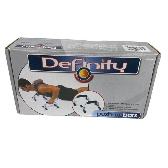 Push Up Stand Bars Raised Support Definity NEW Slip Resistant Chrome Foam Handle - Picture 1 of 7